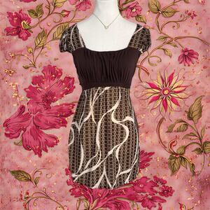 Babydoll brown mini dress Y2K coquette BellaSwan women’s size small